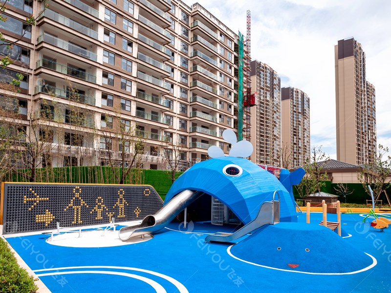 大鯨魚非標(biāo)定制不銹鋼滑梯