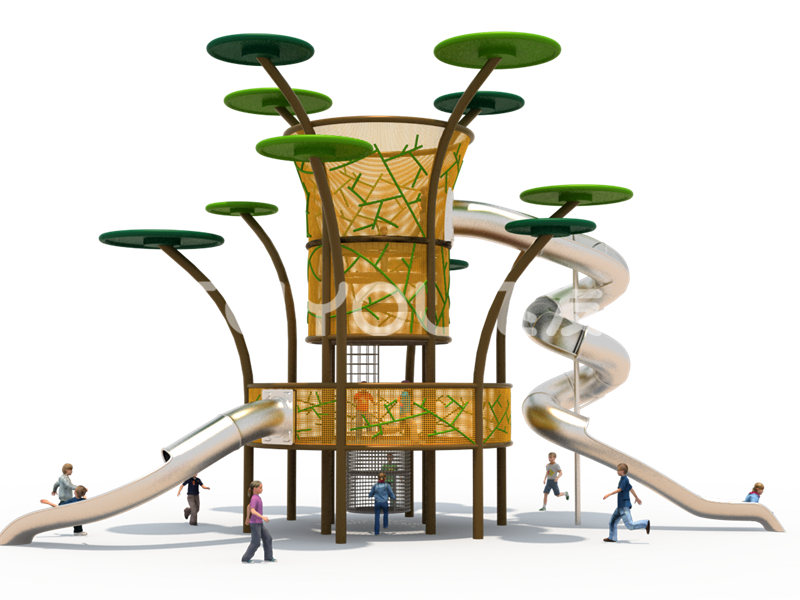 樹屋非標(biāo)定制不銹鋼滑梯